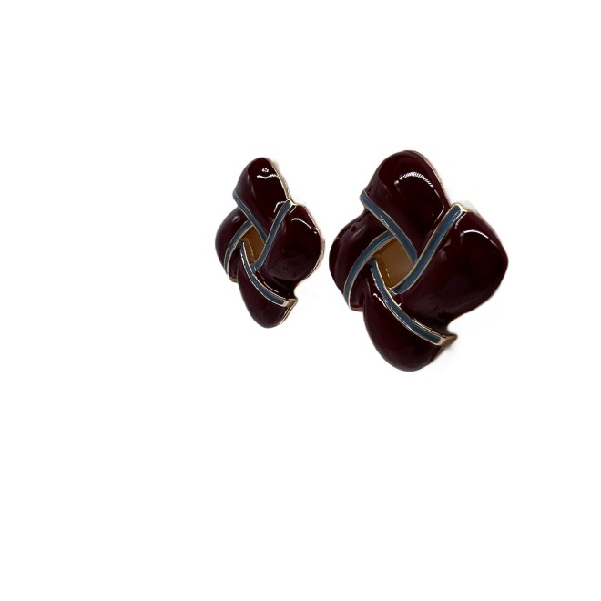 Vintage Red Square Stud Earrings For Women Gold Tone Dainty Statement Earrings