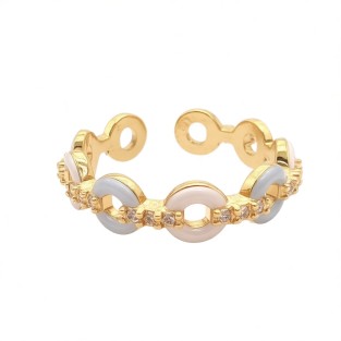 Cute Flower Open Statement Ring For Women, Gold-Toned Adjustable Expandable Ring