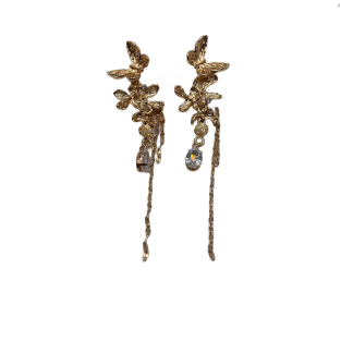 Vintage Butterfly Dangle Drop Earrings For Women Gold Tone Dainty Long Tassel Statement Earrings