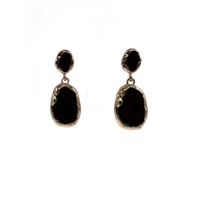 Vintage Wine Red Irregular Shape Drop Earrings For Women Gold Tone Dainty Pearl Statement Earrings