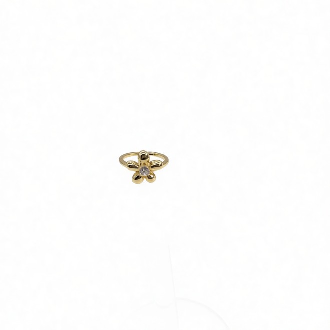 Vintage Gold Flower Open Statement Ring For Women, Gold-Toned Adjustable Expandable Ring