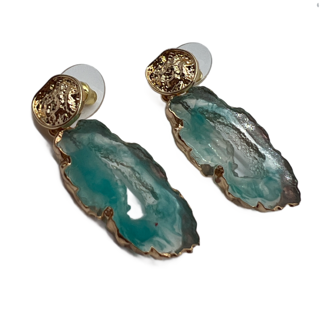 Vintage Irregular Shape Drop Earrings For Women Gold Tone Dainty Statement Earrings