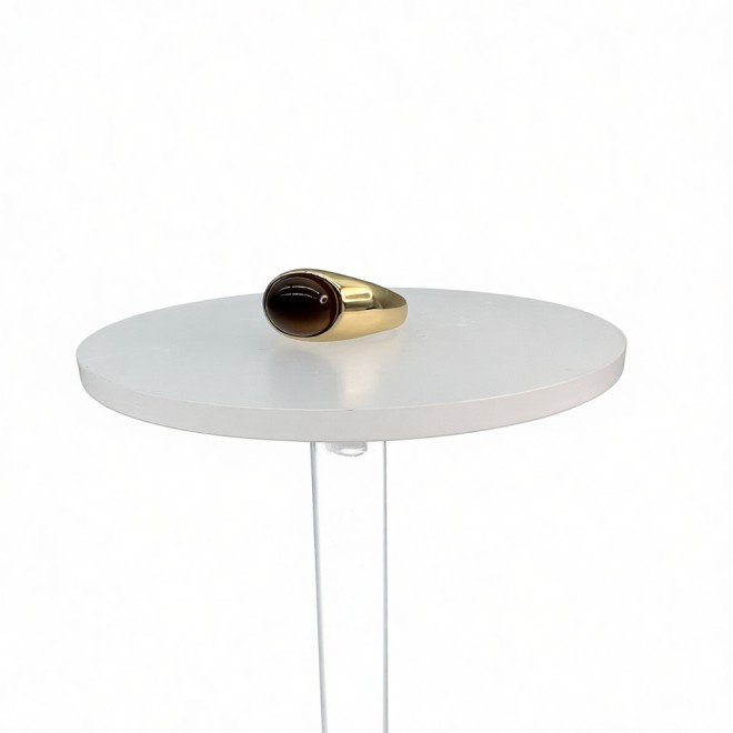 Vintage Oval Open Statement Ring For Women,Gold-Toned Adjustable Expandable Ring