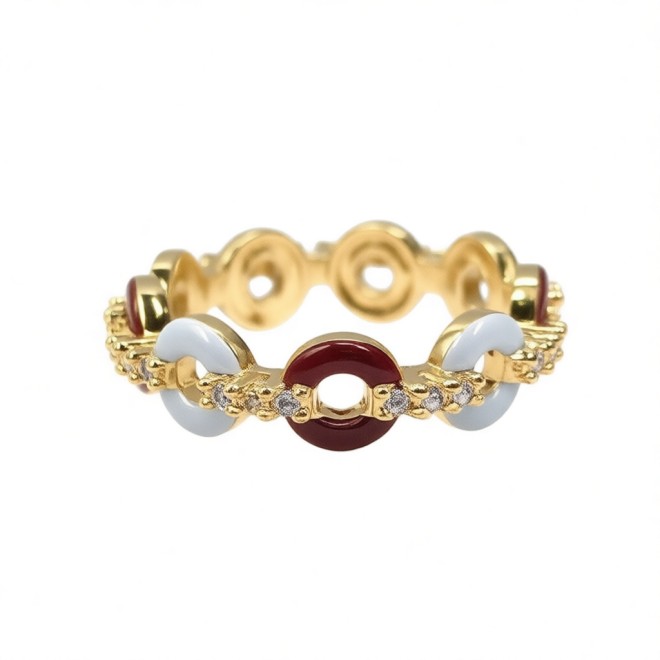 Vintage Flower Open Statement Ring For Women, Gold-Toned Adjustable Expandable Ring