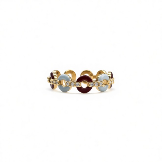 Vintage Flower Open Statement Ring For Women, Gold-Toned Adjustable Expandable Ring