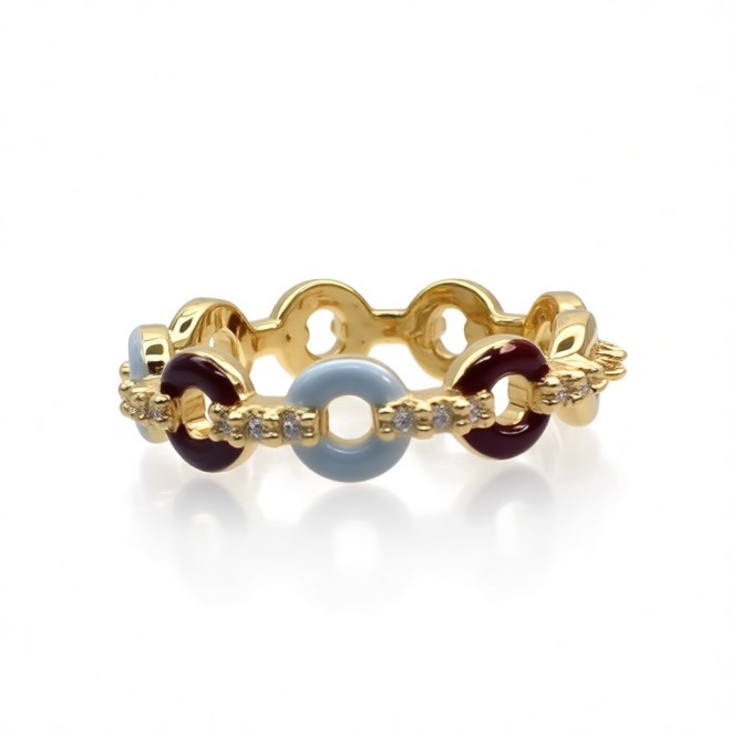 Vintage Flower Open Statement Ring For Women, Gold-Toned Adjustable Expandable Ring