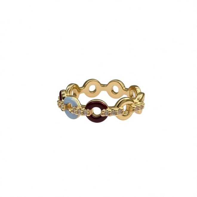 Vintage Flower Open Statement Ring For Women, Gold-Toned Adjustable Expandable Ring