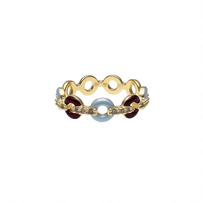 Vintage Flower Open Statement Ring For Women, Gold-Toned Adjustable Expandable Ring