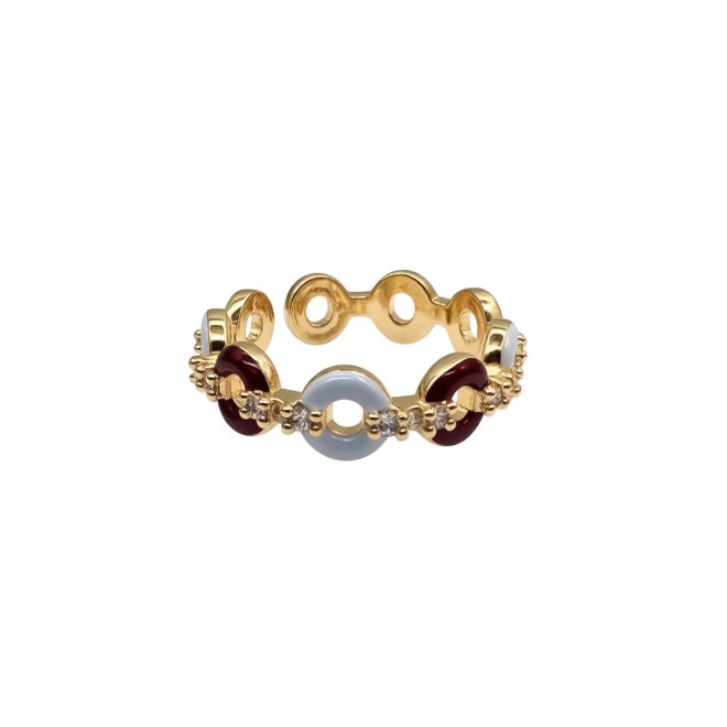 Vintage Flower Open Statement Ring For Women, Gold-Toned Adjustable Expandable Ring