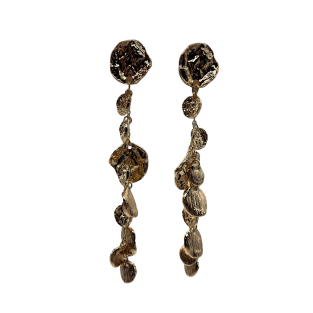 Vintage Long Tassel Drop Earrings For Women Gold Tone Dainty Statement Earrings