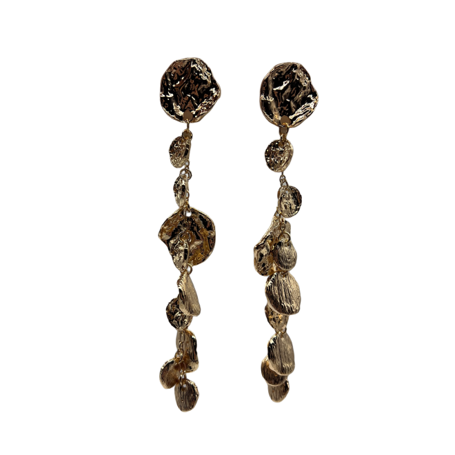 Vintage Long Tassel Drop Earrings For Women Gold Tone Dainty Statement Earrings