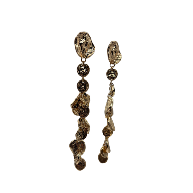 Vintage Long Tassel Drop Earrings For Women Gold Tone Dainty Statement Earrings