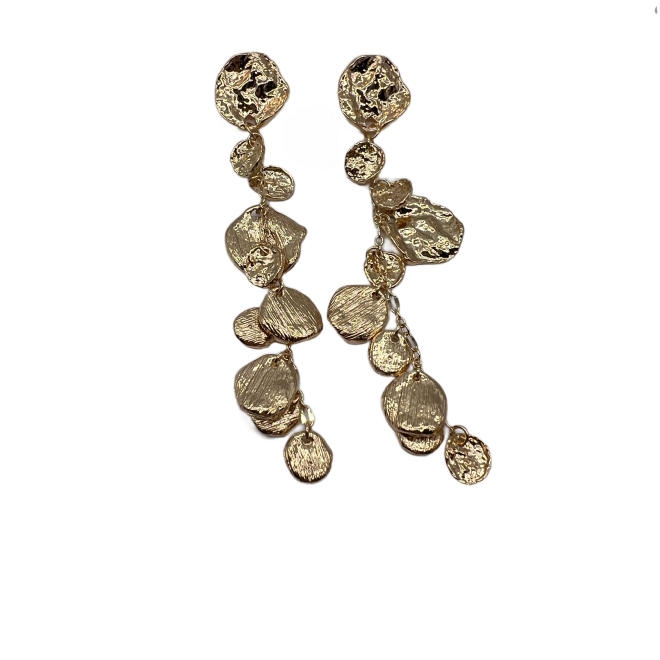 Vintage Long Tassel Drop Earrings For Women Gold Tone Dainty Statement Earrings