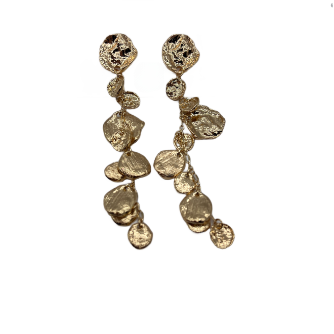 Vintage Long Tassel Drop Earrings For Women Gold Tone Dainty Statement Earrings