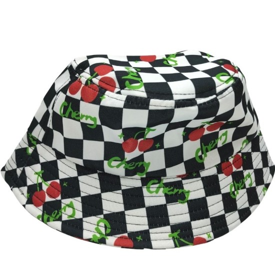 Cherry checkerboard Fisherman's hat  